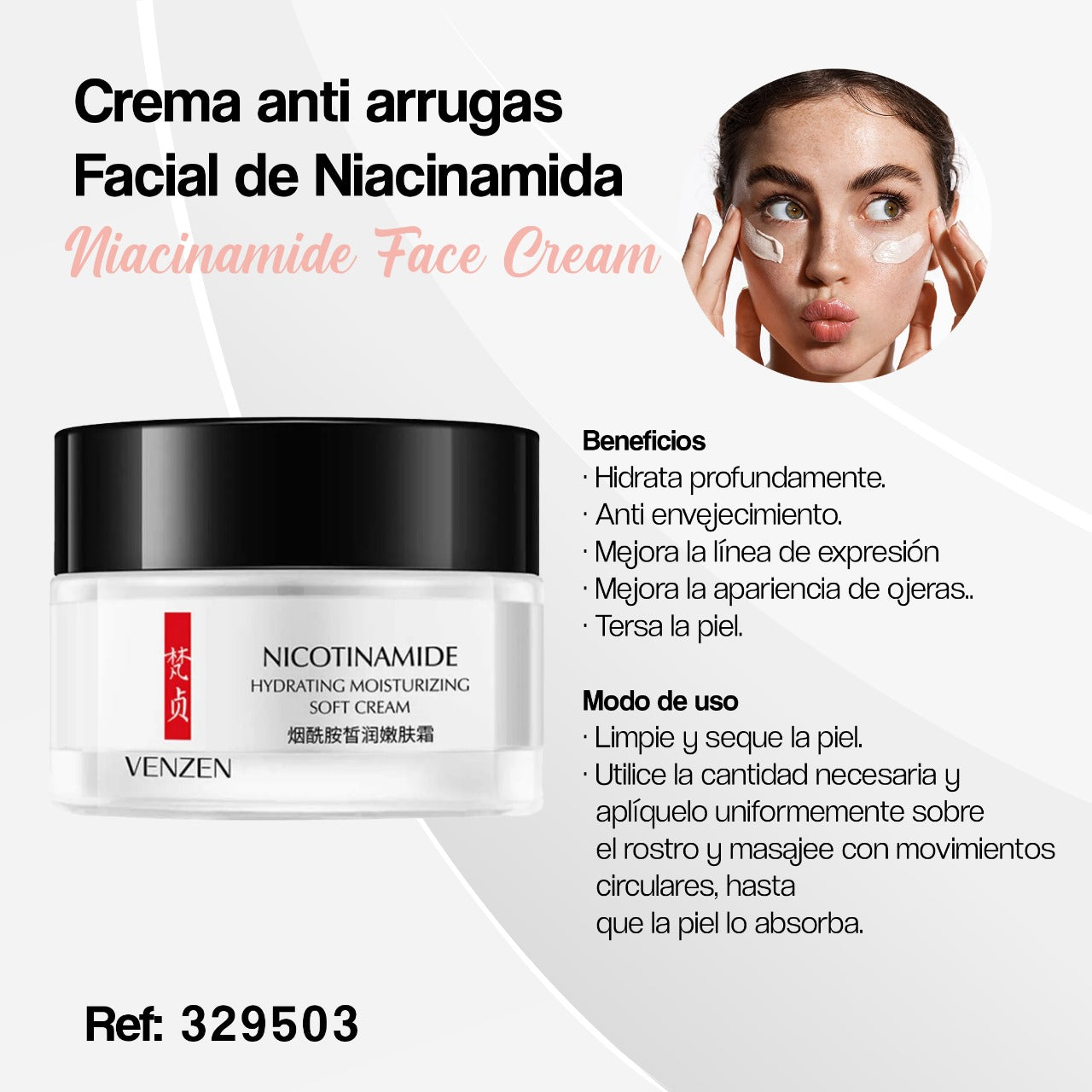 Crema Anti Arrugas Facial de Niacinamida