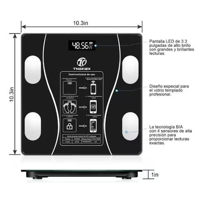 Bascula Electronica Bluetooth Digital Inteligente LCD