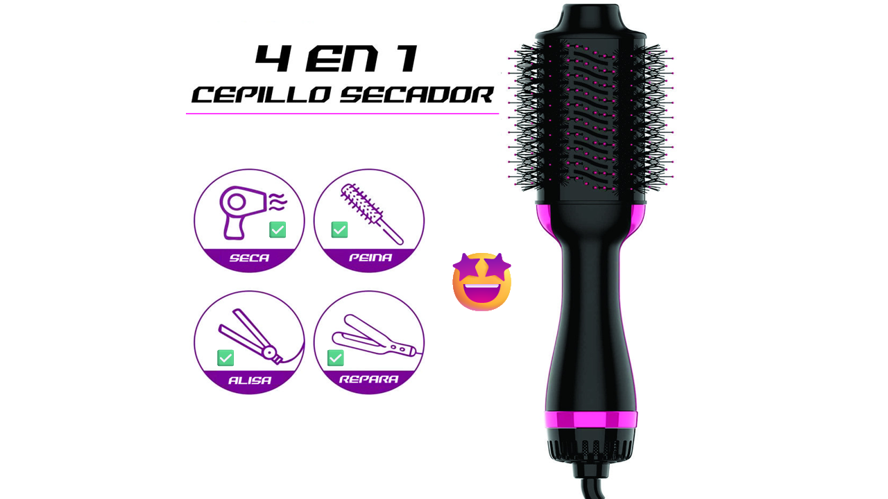 Cepillo Secador 4 En 1 | Hairdryer