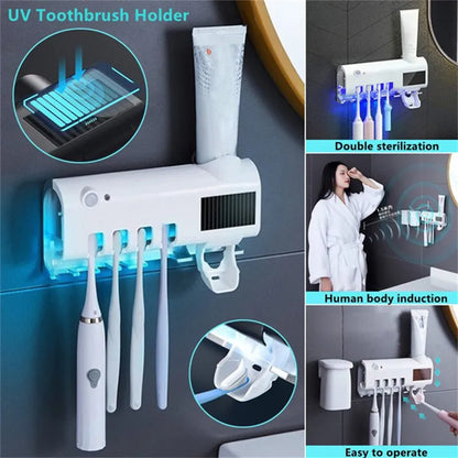 Dispensador & Porta Cepillos Esterilizador UV