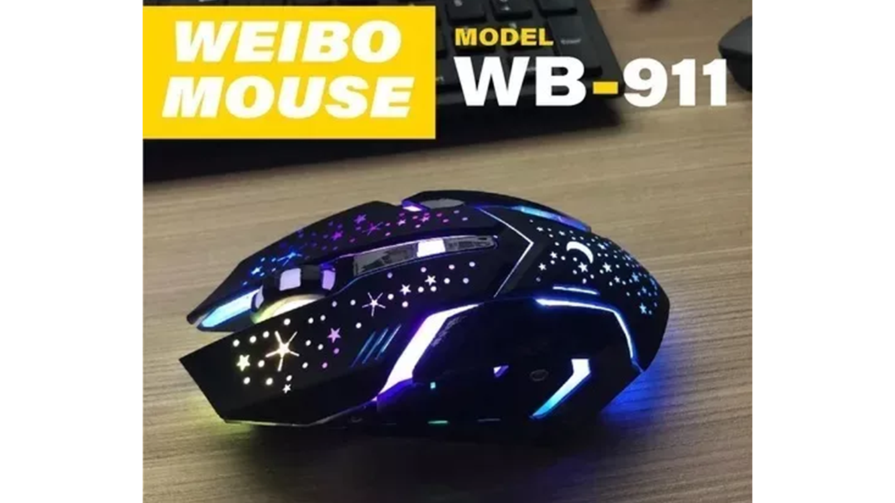 Mouse Gamer Inalambrico WB-911 Retroiluminado 3200 DPI