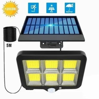 Reflector Lampara Led con Panel Solar  +  Control Remoto