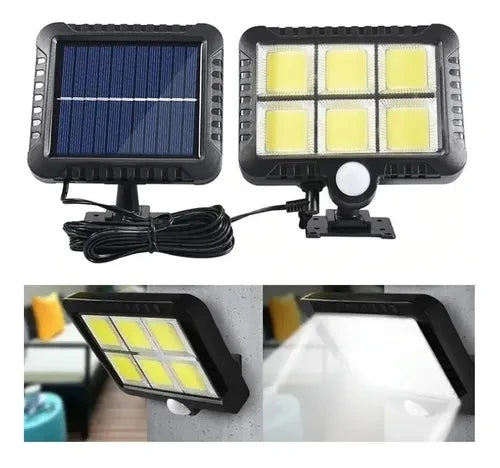 Reflector Lampara Led con Panel Solar  +  Control Remoto