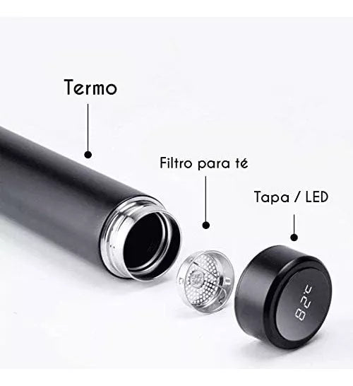 Termo Botella Inteligente Temperatura Pantalla Led